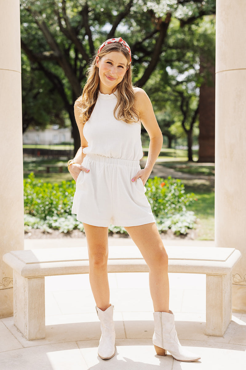 white romper dress Erica - White, Large | Hazel and Olive Ideal for weekend outings Darcy Lace Romper Small