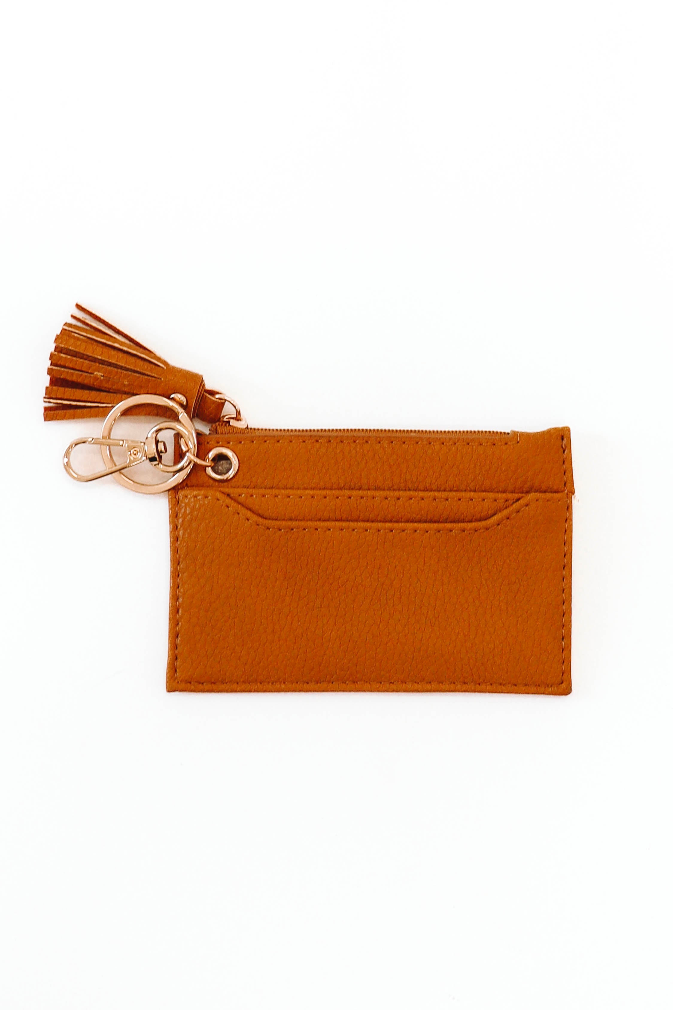 Faux Leather Card/Coin Key Chain Wallet