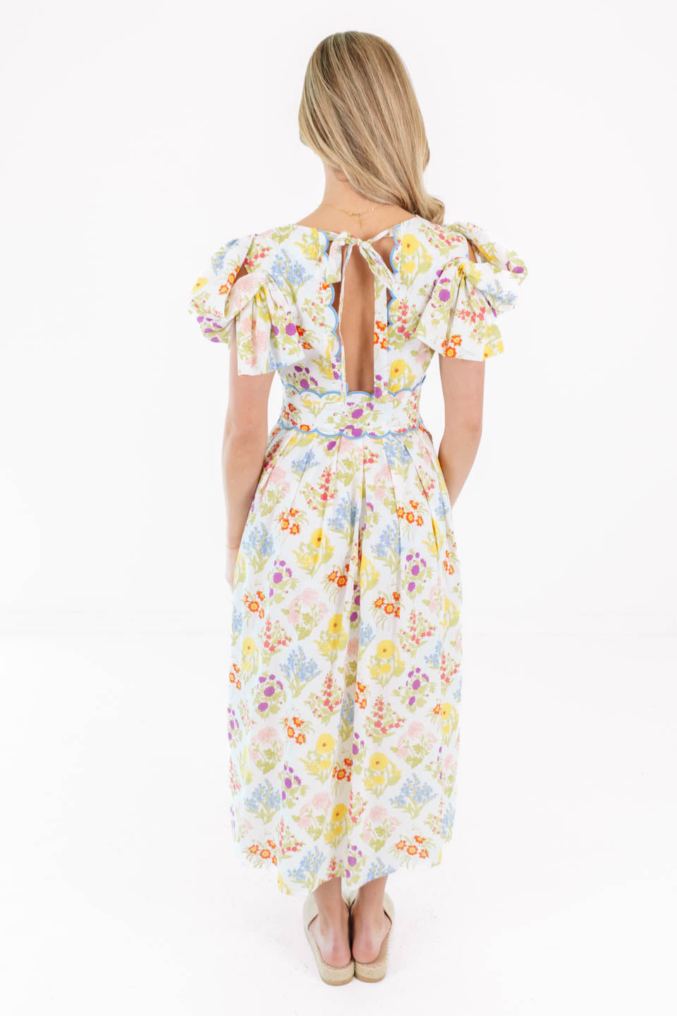 sandra midi dress The Sandra Bow Sleeve Midi Dress