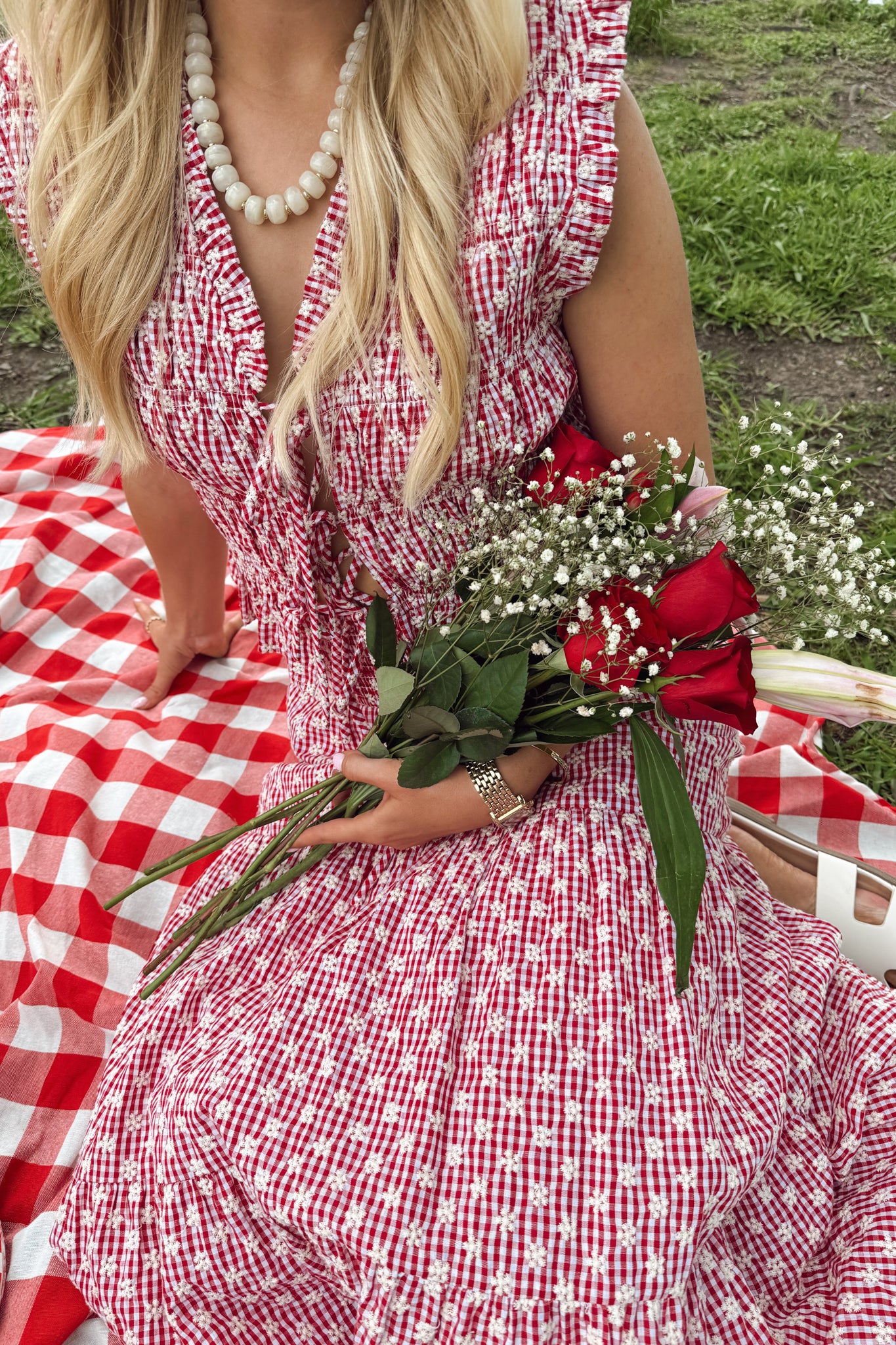 The Kendall Tie Top - Red – The Impeccable Pig