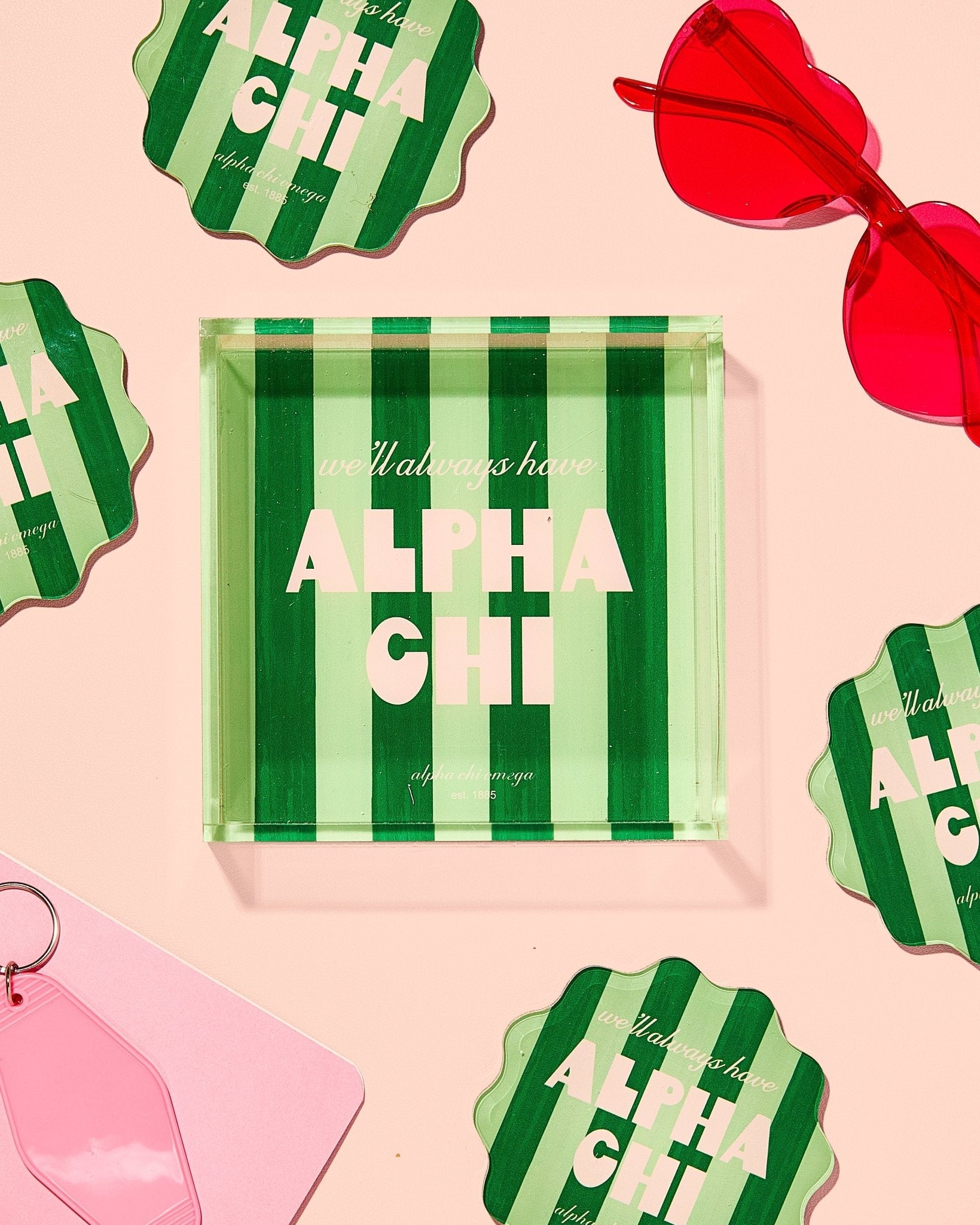 Alpha Chi Omega Trinket Tray - Tart By Taylor