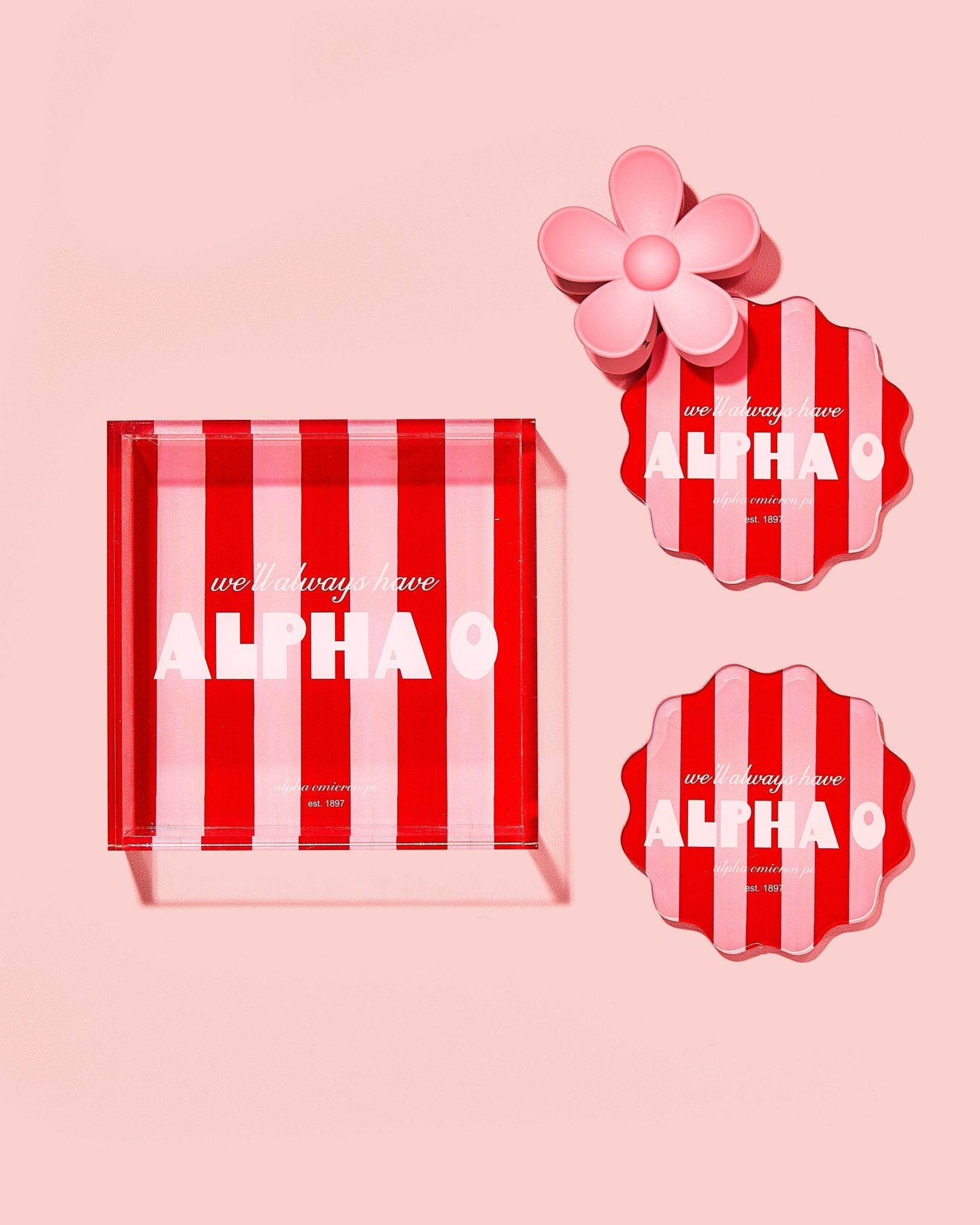 Alpha Omicron Pi Coasters - Tart By Taylor