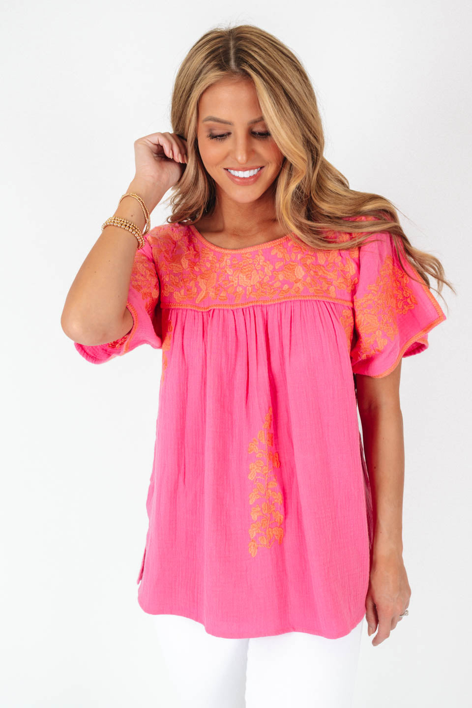Island Embroidered Top - FINAL SALE